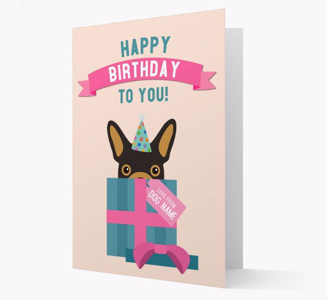 Personalized 'Happy Birthday to you! Love {dogsName}' Card